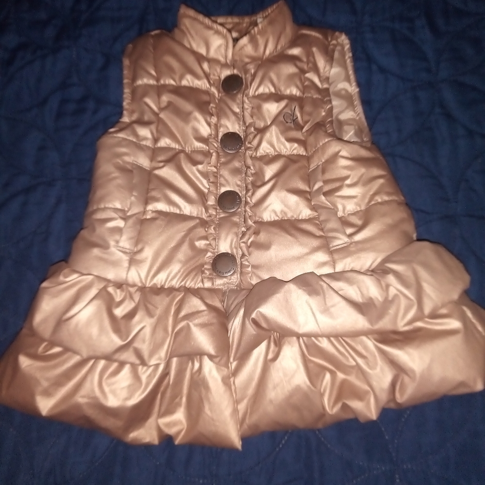 Toddler Girls Tiered Sleeveless Puffer